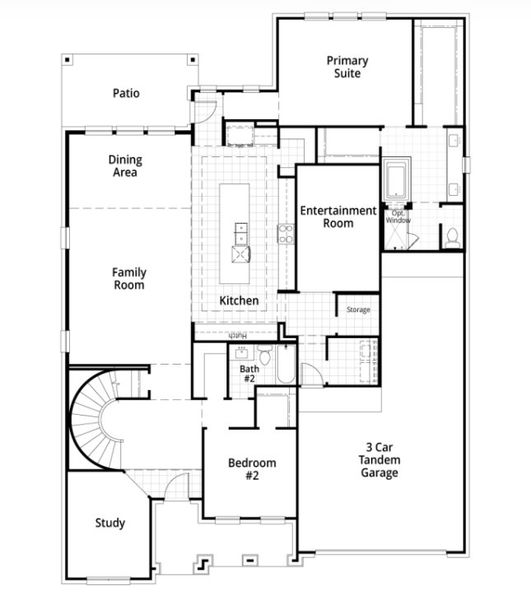 2D floor plan layout for the Regis by Highland Homes in The George, Richmond, TX (Image 27).