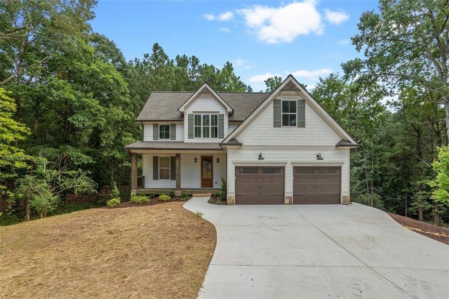 Front exterior of a new home in , Canton, GA, highlighting curb appeal (Image 32).