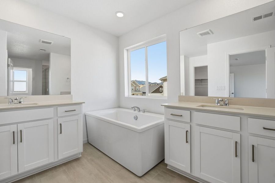 Furnished interior view inside a new home in Trailstone, Arvada (Image 13).