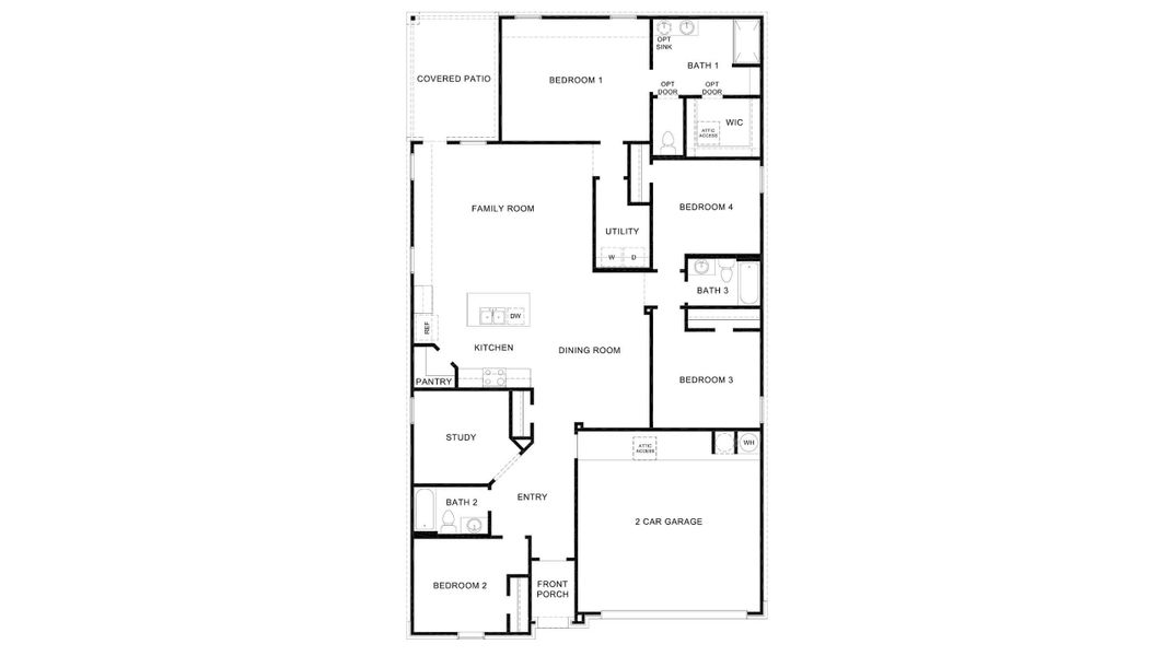 2D floor plan layout of this home in King's Landing, Corpus Christi, TX (Image 3).