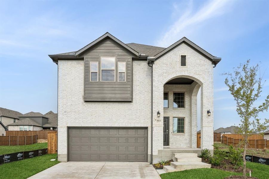 Front exterior of a new home in Bel Air Village, Sherman, TX, highlighting curb appeal (Image 2). Front exterior of a new home in Bel Air Village, Sherman, TX, highlighting curb appeal (Image 2).