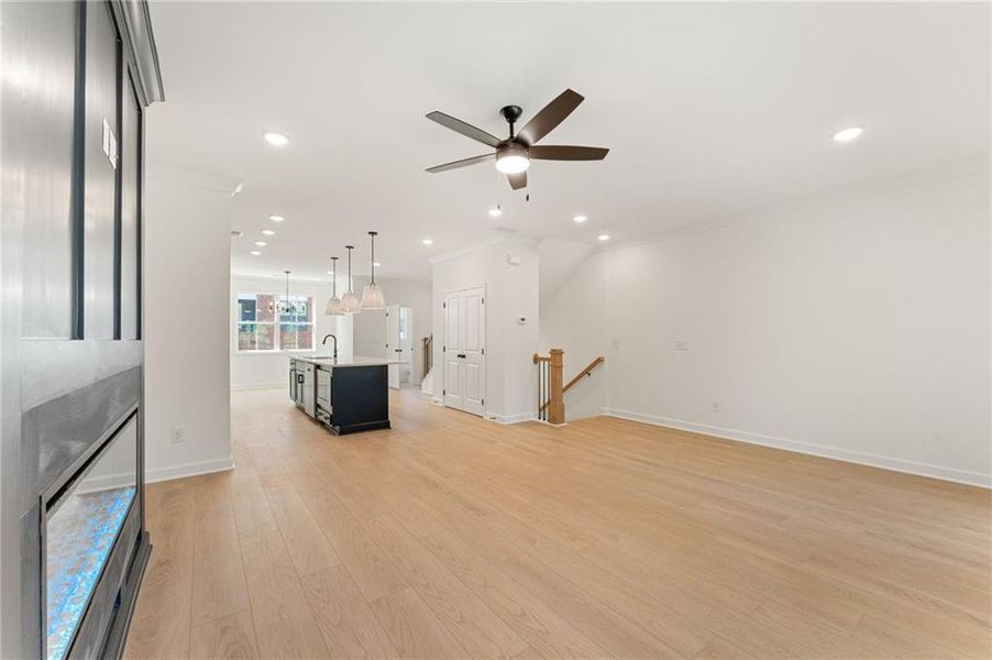 Spacious, unfurnished interior of a new home in Townes at South Main, Kennesaw (Image 19).