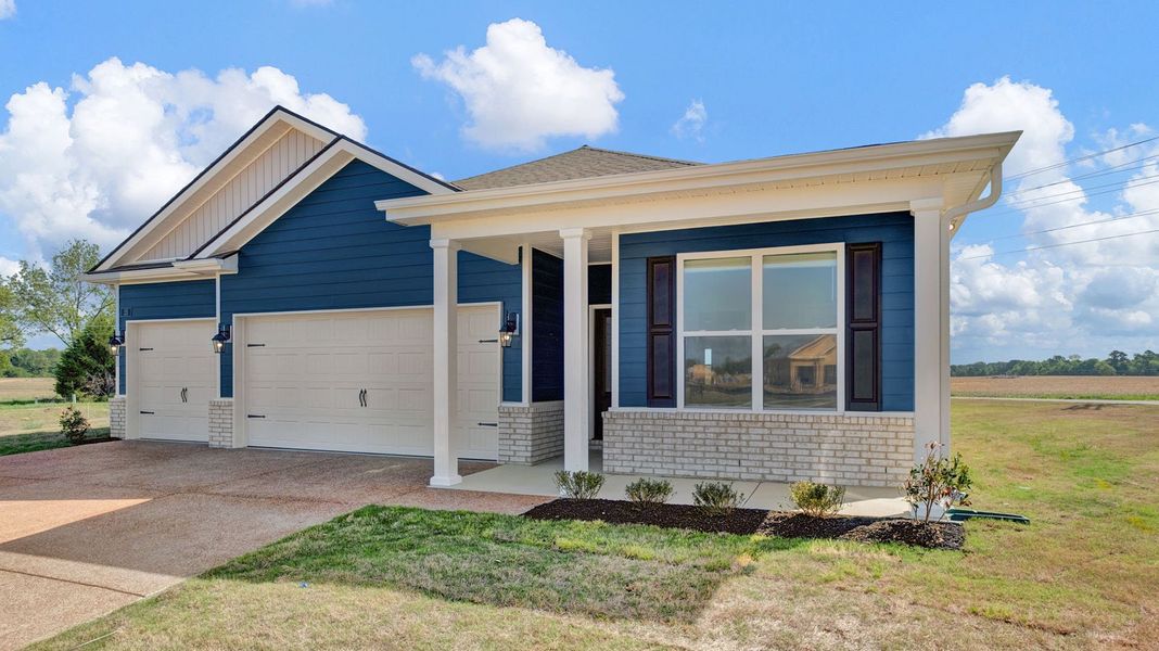 Front exterior of a new home in Hedge Rose, Somerville, TN, highlighting curb appeal (Image 25).
