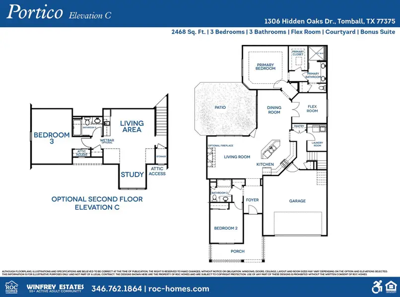 The Portico's layout is designed for convenience and accessibility for everyone.