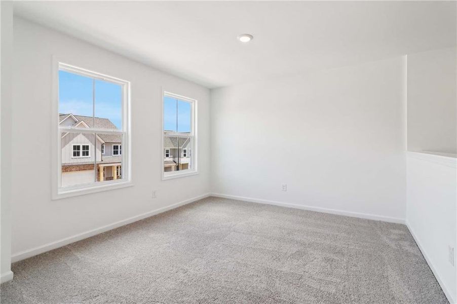 Spacious, unfurnished interior of a new home in Eastlyn Crossing, Flowery Branch (Image 24). Spacious, unfurnished interior of a new home in Eastlyn Crossing, Flowery Branch (Image 24).