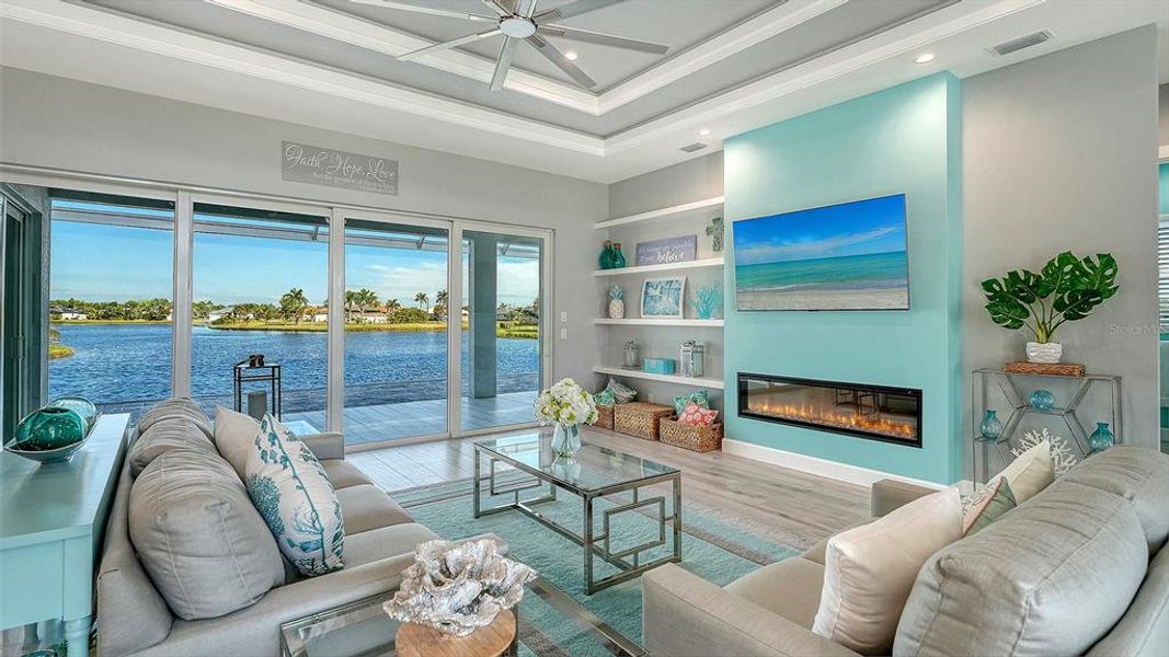 Furnished interior view inside a new home in , Punta Gorda (Image 3). Furnished interior view inside a new home in , Punta Gorda (Image 3).