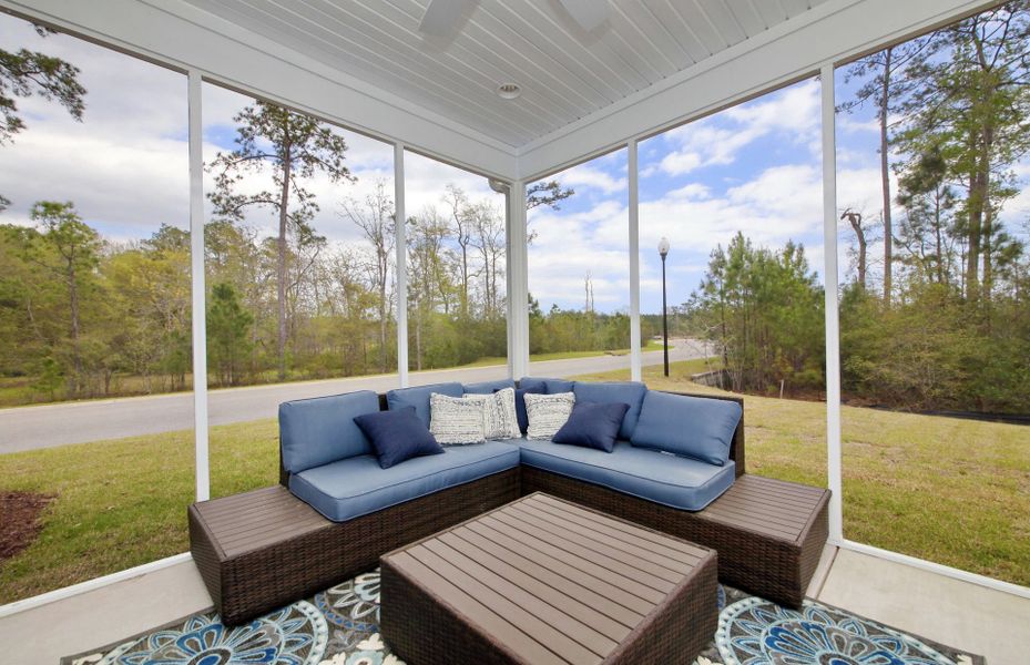 Exterior details and patio area of a home in Crescent Cove, Myrtle Beach (Image 4). Exterior details and patio area of a home in Crescent Cove, Myrtle Beach (Image 4).