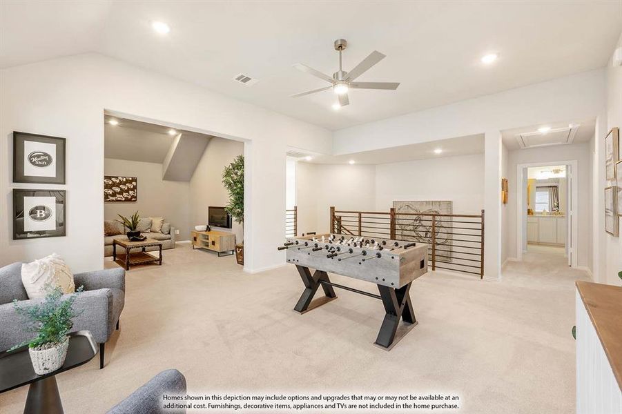 Furnished interior view inside a new home in Woodstone, Providence Village (Image 9).