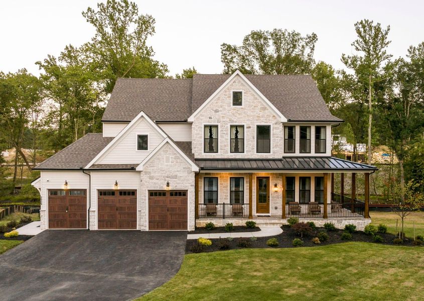 Representative exterior photo of a completed home built from the Hawthorne by Keystone Custom Homes in Windermere Farms, Waxhaw, NC (Image 23). Representative exterior photo of a completed home built from the Hawthorne by Keystone Custom Homes in Windermere Farms, Waxhaw, NC (Image 23).