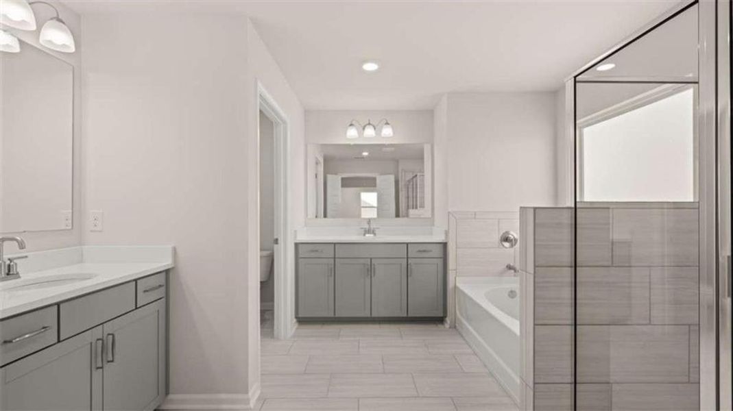 Furnished interior view inside a new home in Water Oak Estates, Lawrenceville (Image 10). Furnished interior view inside a new home in Water Oak Estates, Lawrenceville (Image 10).