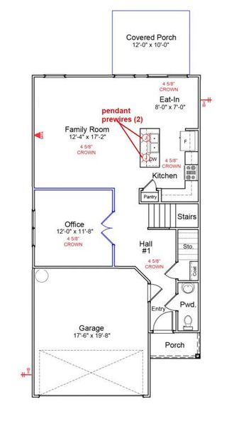2D floor plan layout of this home in Central Creek, Goose Creek, SC (Image 3).
