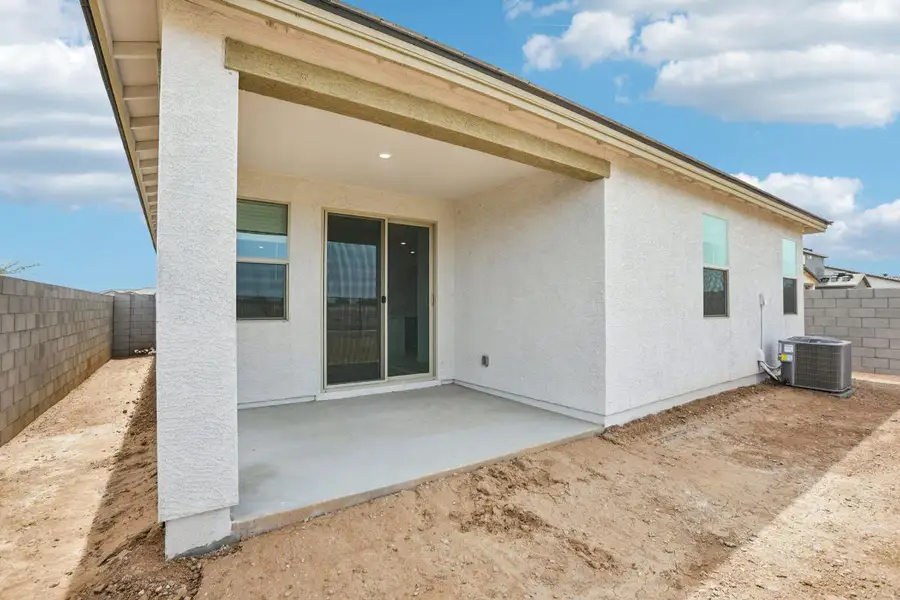 Exterior details and patio area of a home in Bella Camino Traditions, San Tan Valley (Image 3). Exterior details and patio area of a home in Bella Camino Traditions, San Tan Valley (Image 3).