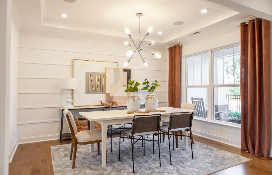 Formal dining room off of foyer