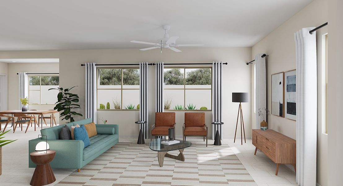 Representative furnished interior of a home built from the Sabino Plan 4506 by Tri Pointe Homes in Waterston Central, Gilbert (Image 6).