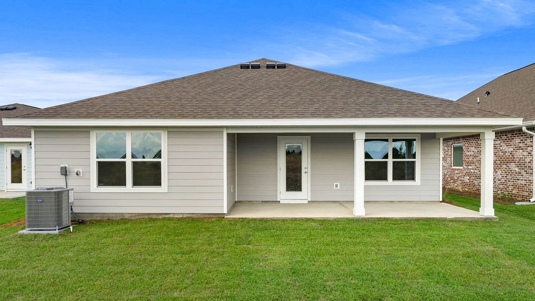 Exterior details and patio area of a home in Owl's Head Farms, Freeport (Image 2). Exterior details and patio area of a home in Owl's Head Farms, Freeport (Image 2).