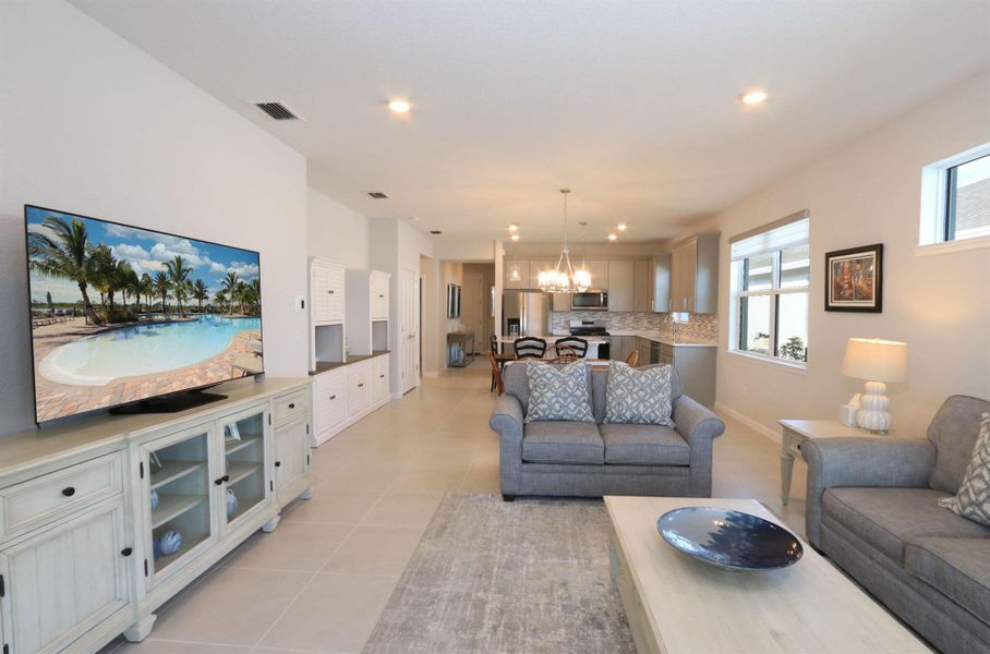 Furnished interior view inside a new home in Del Webb Tradition, Port St. Lucie (Image 7).