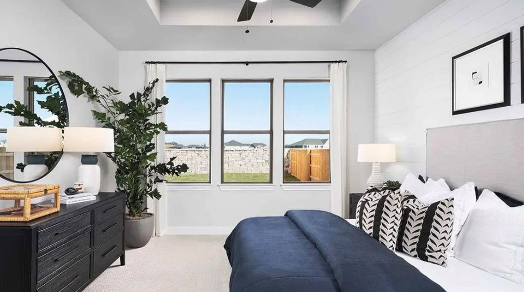 Furnished interior view inside a new home in 6 Creeks, Kyle (Image 4).