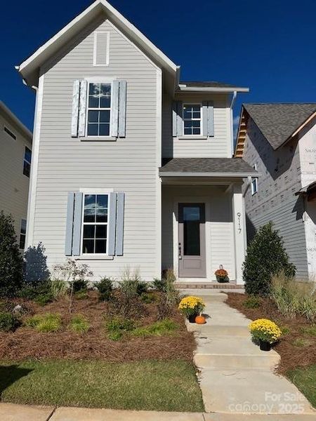 Fireplace w/floating shelves