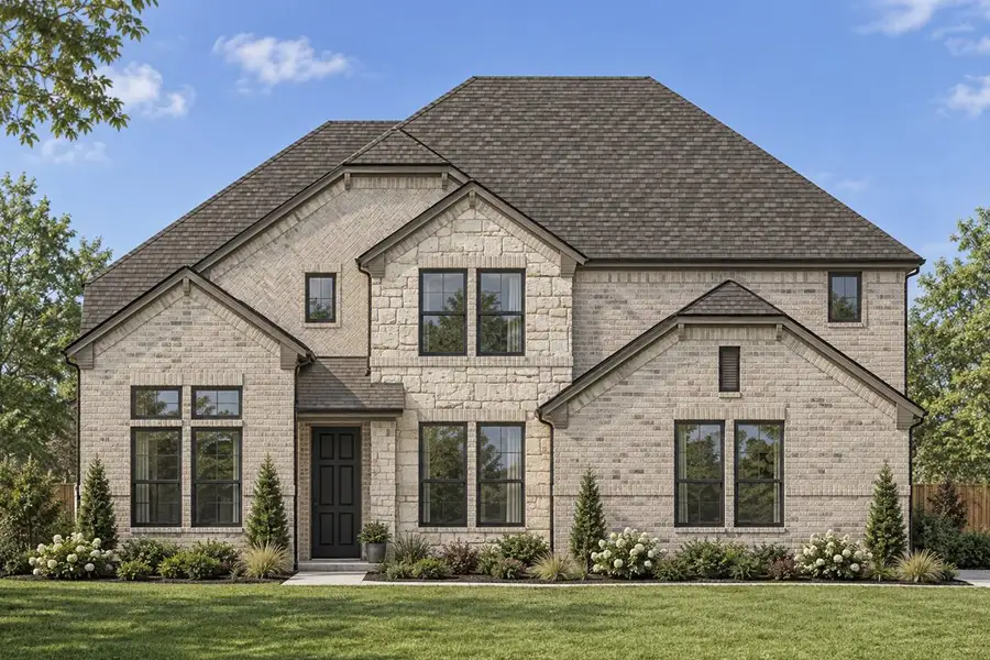 Representative exterior photo of a completed home built from the The Mockingbird by Lillian Custom Homes in Ten Mile Creek, DeSoto, TX (Image 1). Representative exterior photo of a completed home built from the The Mockingbird by Lillian Custom Homes in Ten Mile Creek, DeSoto, TX (Image 1).