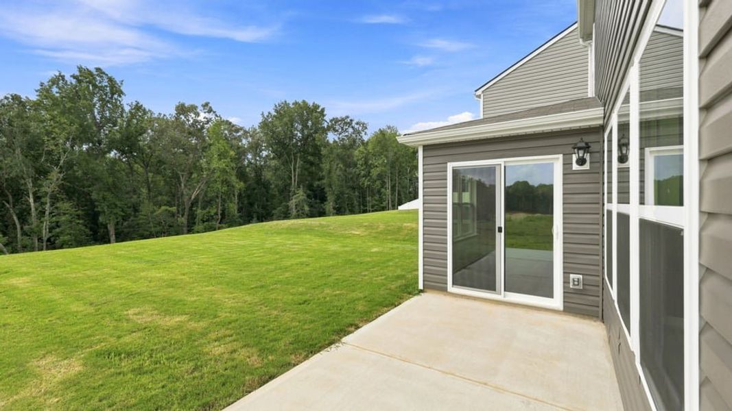 Exterior details and patio area of a home in Tyger Pines, Moore (Image 20).