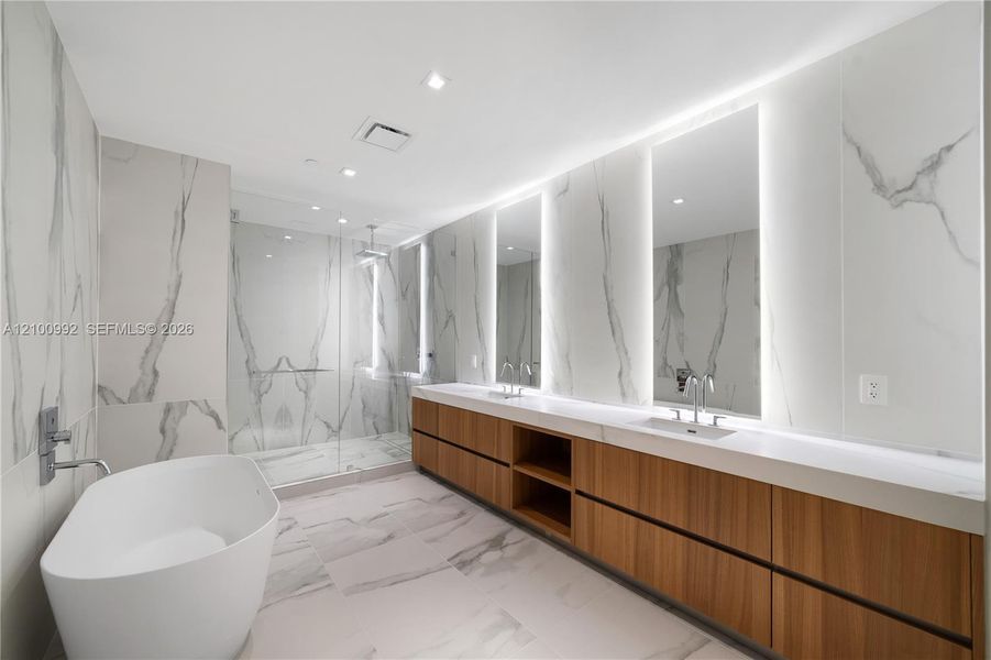 Furnished interior view inside a new home in , Miami (Image 18).