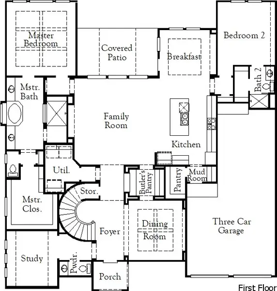2D floor plan layout for the Ames by Coventry Homes in Mustang Lakes, McKinney, TX (Image 3). 2D floor plan layout for the Ames by Coventry Homes in Mustang Lakes, McKinney, TX (Image 3).