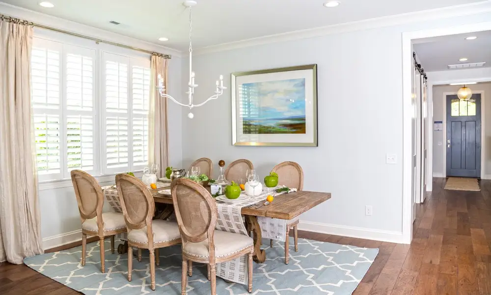 Representative furnished interior of a home built from the Coronado by Classica Homes in Weddington Grove, Weddington (Image 12).