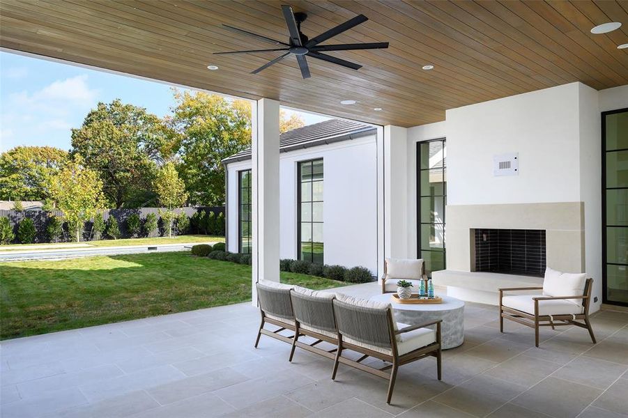 View of patio with a ceiling fan View of patio with a ceiling fan