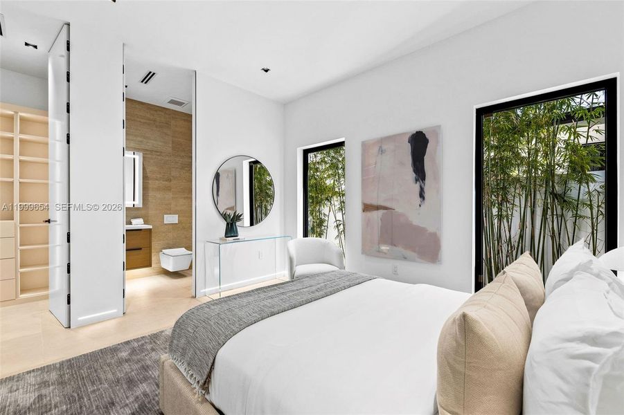 Furnished interior view inside a new home in , Miami Beach (Image 32). Furnished interior view inside a new home in , Miami Beach (Image 32).