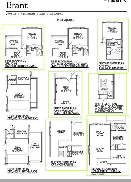 2D floor plan layout of this home in Trillium 40′, Richmond, TX (Image 3). 2D floor plan layout of this home in Trillium 40′, Richmond, TX (Image 3).