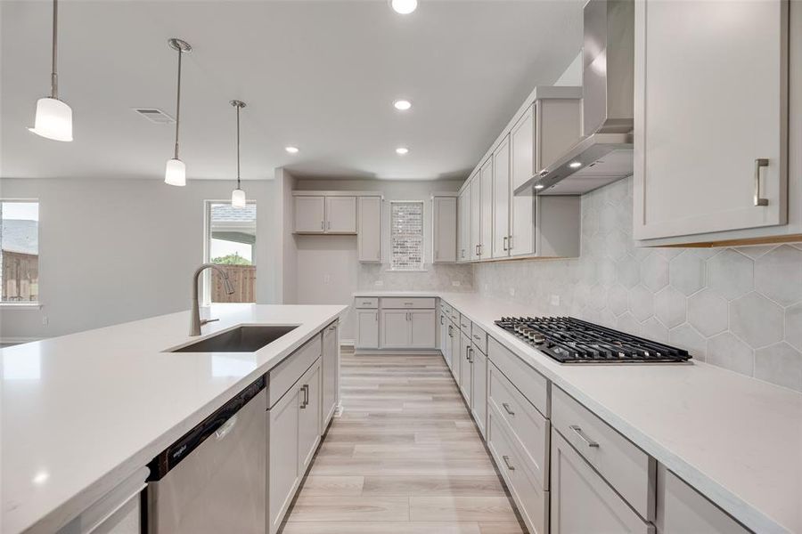 Furnished interior view inside a new home in Valencia On The Lake, Little Elm (Image 8).