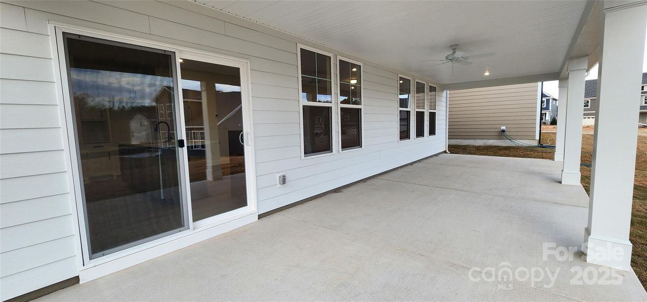 Covered rear porch Covered rear porch