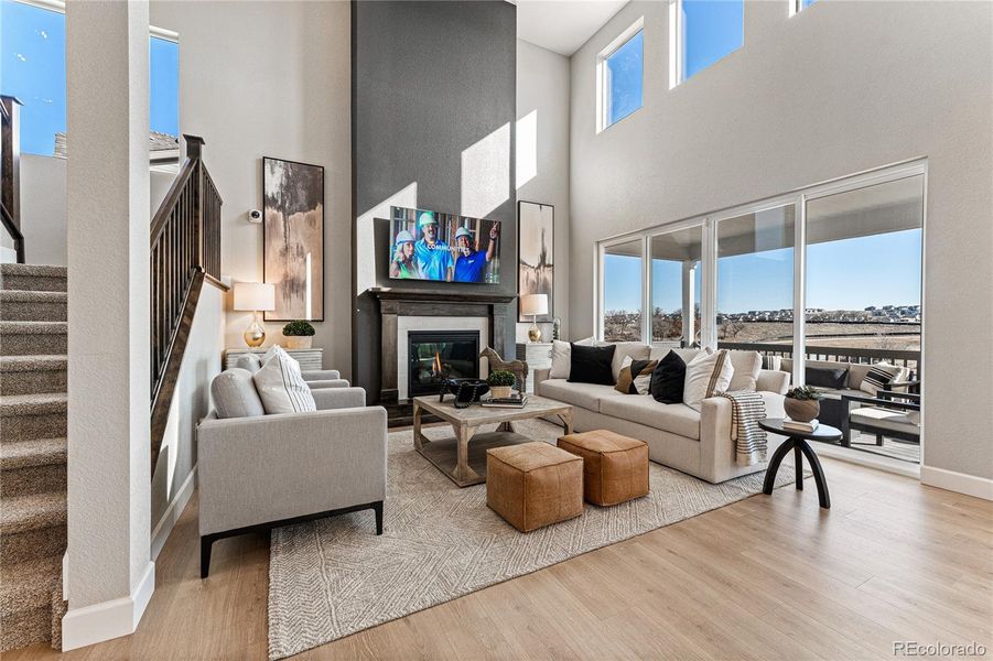 Furnished interior view inside a new home in Trailstone City Collection, Arvada (Image 24).