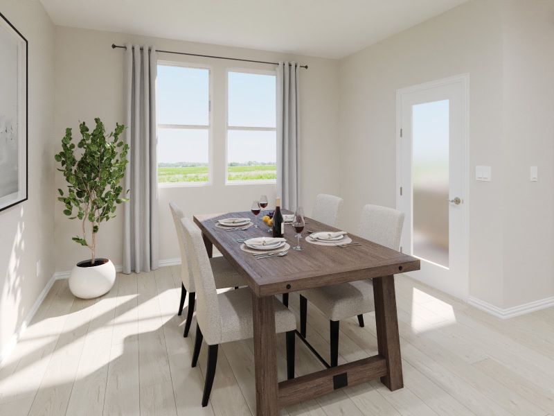 Furnished interior view inside a new home in Parks at Foster Crossing - Premier Series, Anna (Image 4). Furnished interior view inside a new home in Parks at Foster Crossing - Premier Series, Anna (Image 4).