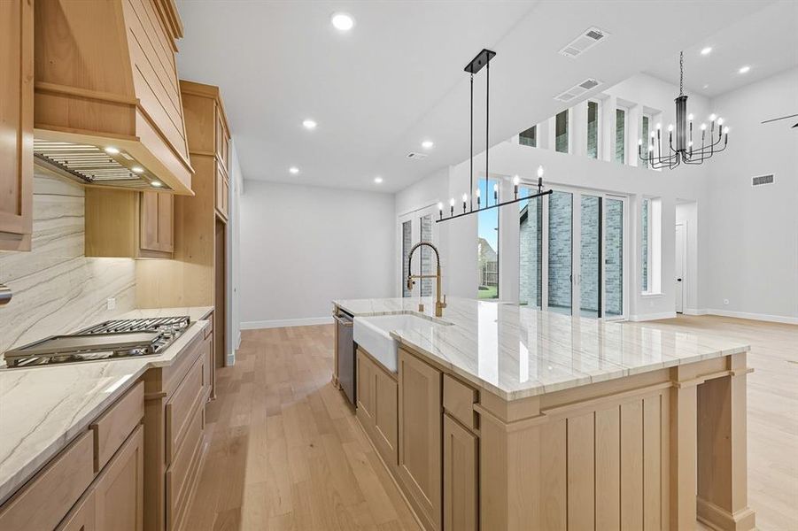 Furnished interior view inside a new home in Sandbrock Ranch: 70ft. lots, Aubrey (Image 7). Furnished interior view inside a new home in Sandbrock Ranch: 70ft. lots, Aubrey (Image 7).