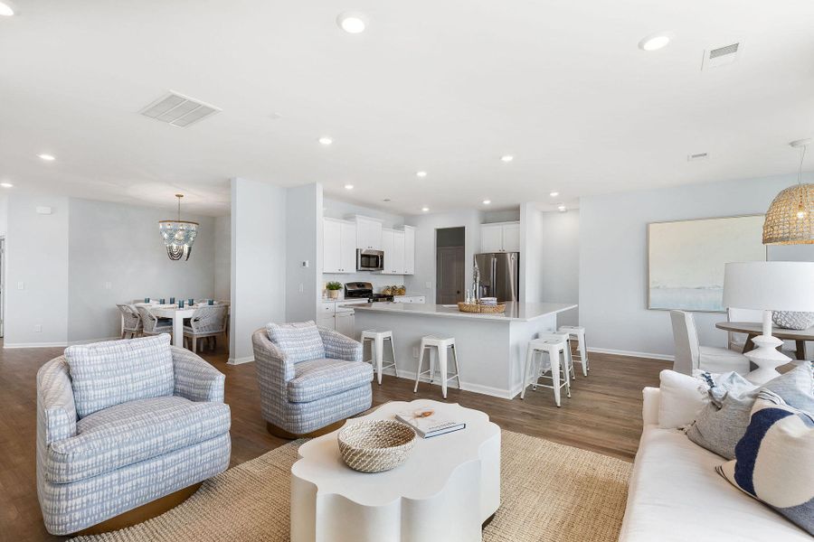 Furnished interior view inside a new home in Sweetgrass at Summers Corner, Summerville (Image 8). Furnished interior view inside a new home in Sweetgrass at Summers Corner, Summerville (Image 8).