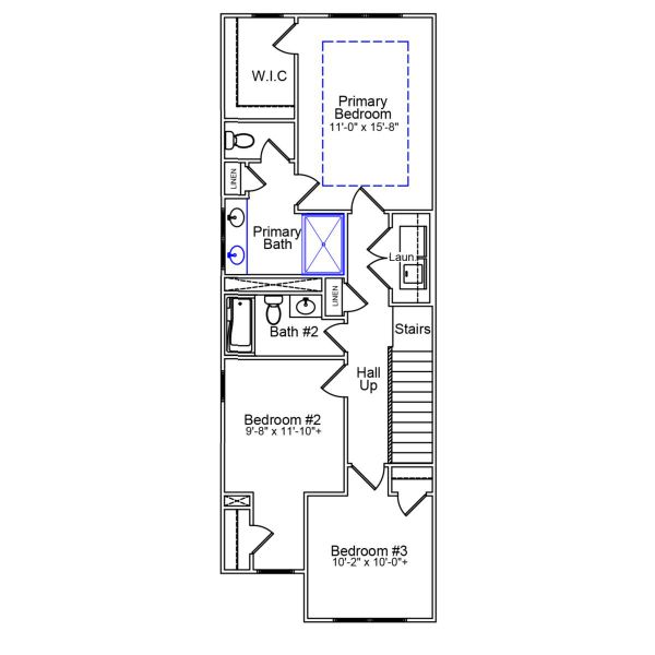 2D floor plan layout of this home in Lakeview Village, Charlotte, NC (Image 3).