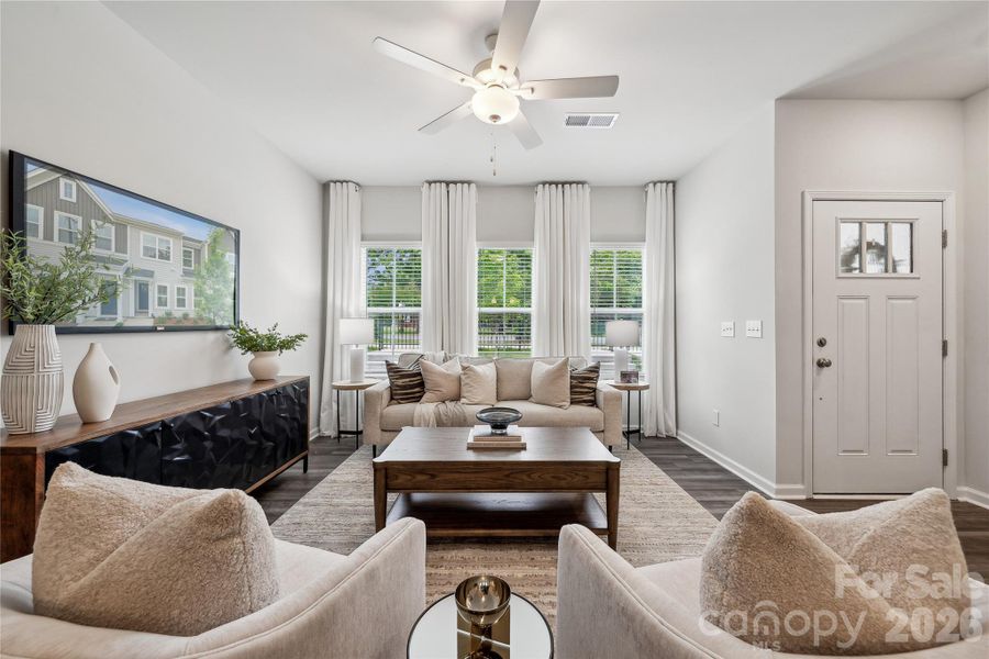 Furnished interior view inside a new home in Nichols Landing, Charlotte (Image 14).
