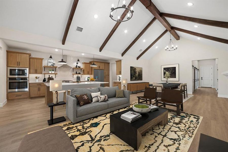 Furnished interior view inside a new home in Elevon, Lavon (Image 10). Furnished interior view inside a new home in Elevon, Lavon (Image 10).