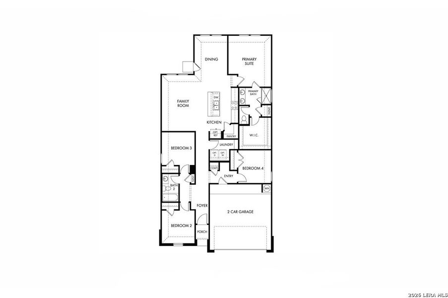 2D floor plan layout of this home in Lark Canyon, New Braunfels, TX (Image 3).