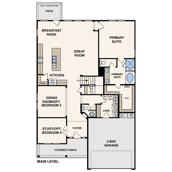 2D floor plan layout for the Park Lane by Century Communities in Liberty Collection at Fulshear Lakes, Fulshear, TX (Image 3).