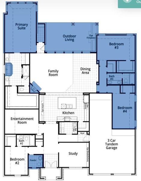 2D floor plan layout of this home in The Woodlands Hills, Willis, TX (Image 1). 2D floor plan layout of this home in The Woodlands Hills, Willis, TX (Image 1).