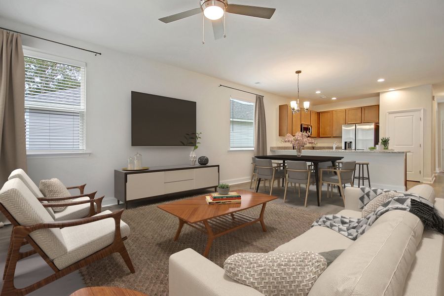 Adger Kitchen, Dining, Living Space