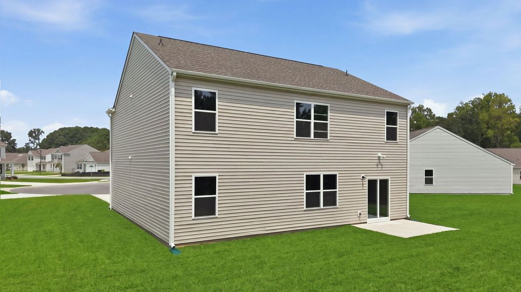 Exterior details and patio area of a home in Villa Grande, Winterville (Image 20).