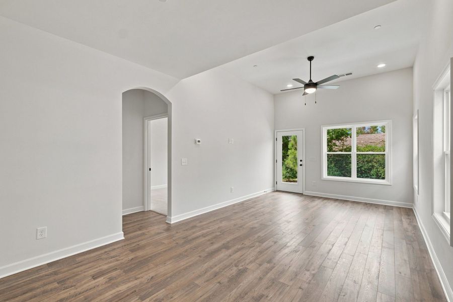 Light Filled Living Space in the Charleston Townhome