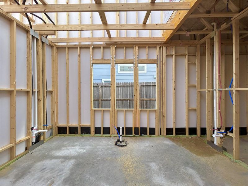 Primary Bathroom Will Feature Dual Sinks, Separate Shower, and Freestanding Tub. Construction Photos as of 11/5/2025