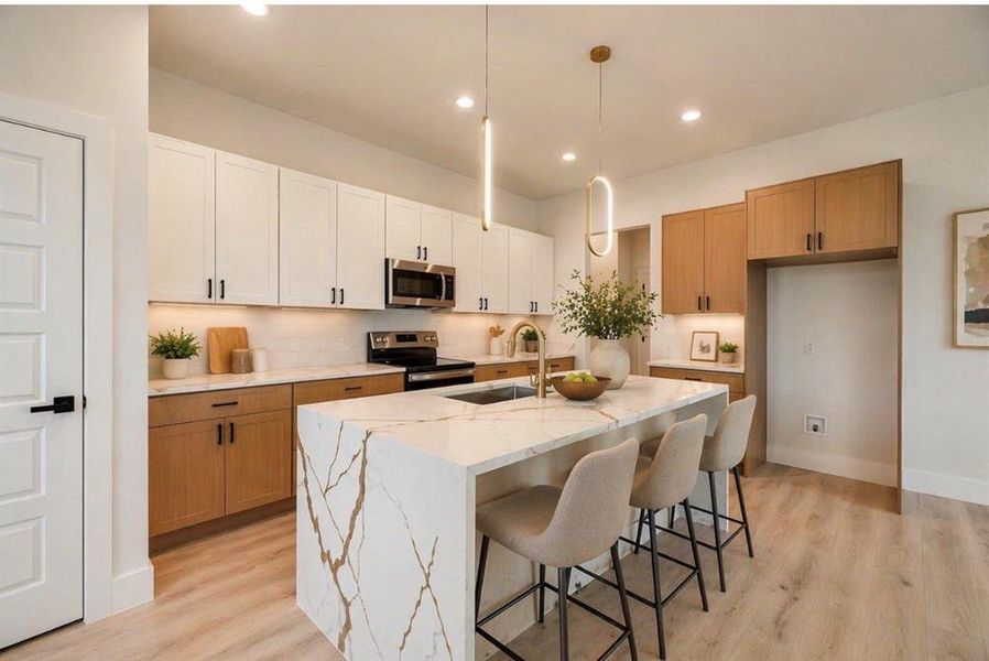 Furnished interior view inside a new home in , Dallas (Image 13).