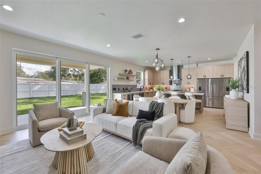 Furnished interior view inside a new home in , Tampa (Image 17). Furnished interior view inside a new home in , Tampa (Image 17).