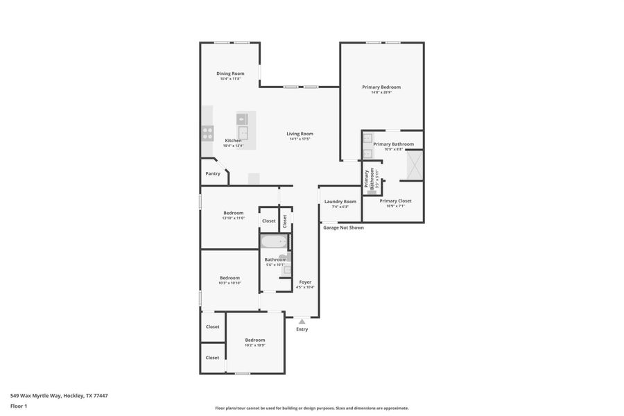 2D floor plan layout of this home in Maple Woods, Hockley, TX (Image 5). 2D floor plan layout of this home in Maple Woods, Hockley, TX (Image 5).