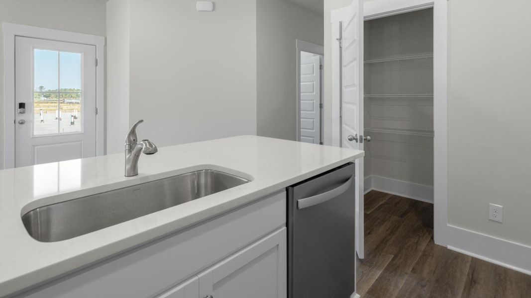 Close-up of interior finishes inside a home in Indigo Preserve Townhomes, Leland (Image 9).